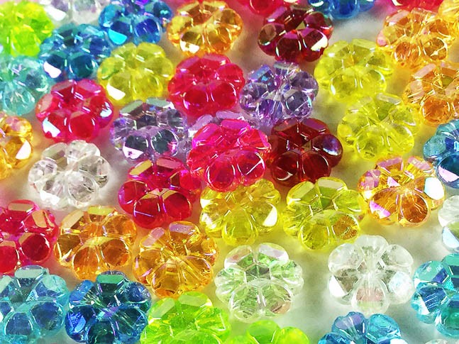 お花　　チャーム資材　　10個 チャームパーツ カラーチャーム 花 フラワー リーフ 16*12.5mm