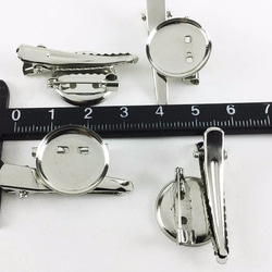 送料無料　コサージュ　金具　ベース カップ19mm　20個　コサージュ　ピン　クリップ　ブローチ　パーツ　AP0252 4枚目の画像