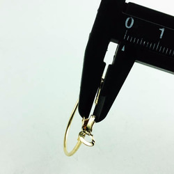 送料無料　フープピアス　パーツ　ゴールド　KC金　20個　10ﾍﾟｱ　輪サイズ30mm　バネ式　ピアス　（AP0352） 6枚目の画像