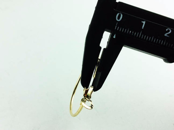 送料無料　フープピアス　パーツ　ゴールド　KC金　20個　10ﾍﾟｱ　輪サイズ30mm　バネ式　ピアス　（AP0352） 6枚目の画像