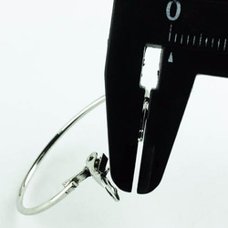 送料無料　フープピアス　パーツ　シルバー　銀色　20個　10ﾍﾟｱ　輪サイズ30mm　バネ式　ピアス　金具　AP0353 6枚目の画像