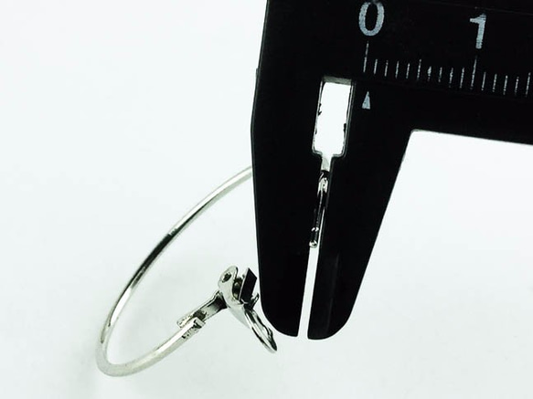 送料無料　フープピアス　パーツ　シルバー　銀色　20個　10ﾍﾟｱ　輪サイズ30mm　バネ式　ピアス　金具　AP0353 6枚目の画像