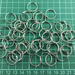 送料無料　リング パーツ　指輪　6mm台座付き　シルバー　銀色　50個　サイズフリー　アクセサリー （AP0357） 8枚目の画像