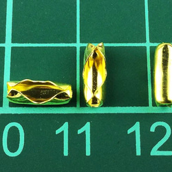 送料無料　ボールチェーン　コネクター　ゴールド　2.4mm　用　チェーン　金具　留め具　接続金具　AP0396 5枚目の画像