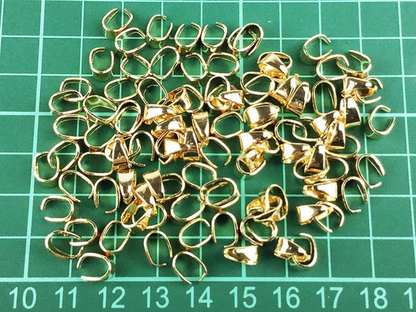 送料無料　バチカン　ゴールド　KC金　100個　8mm　留め具　留め金具　ハンドメイド　金具　（AP0404） 7枚目の画像