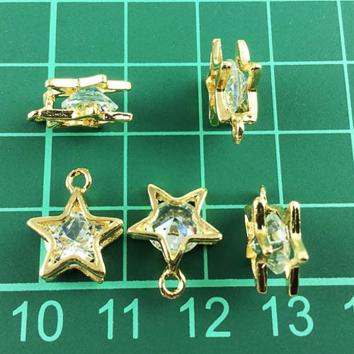 送料無料 チャーム 50個 スター アクセサリーパーツ 星 ネックレス