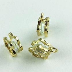 送料無料　チャーム　50個　ゴールド　フラワー　アクセサリーパーツ　花　ネックレス　ピアス　イヤリング　AP0257 3枚目の画像