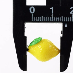 送料無料　チャーム　レモン　10個　17mmx12mm　アクセサリー パーツ　ハンドメイド　素材　（AP0438） 3枚目の画像