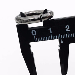 送料無料　カラビナ　丸　ガンメタ　10個　24mm　サークル キーホルダー ストラップ パーツ　リング  AP0444 4枚目の画像