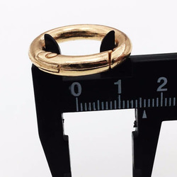 送料無料　カラビナ　丸　ゴールド　KC金　10個　24mm　サークル キーホルダー ストラップ パーツ　（AP0445） 4枚目の画像