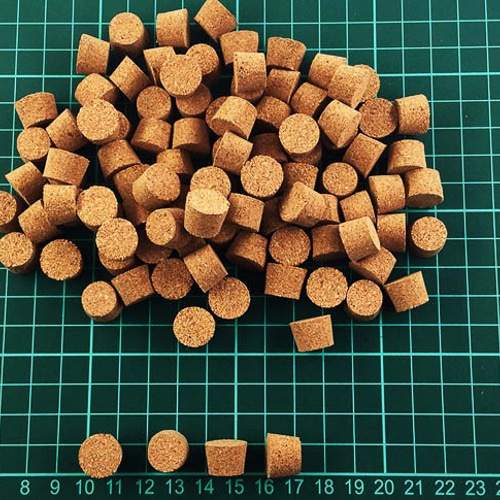 コルク栓 100個 上部直径14mm下部直径12mm ガラスボトル コルク