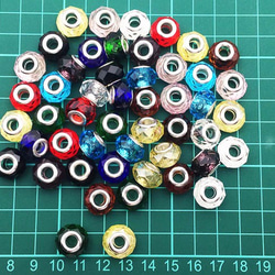 送料無料　とんぼ玉　ガラス　50個　14mm　ミックス　ダイヤカット　アクセサリー　トンボ玉　パーツ AP0485 7枚目の画像