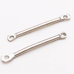 送料無料　メタルスティック　20mm　100個　両カン付き　シルバー　チャーム　ピアス　イヤリング　パーツ　AP0498 2枚目の画像