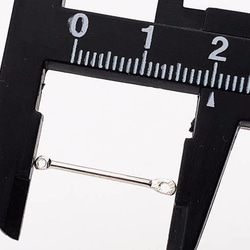 送料無料　メタルスティック　20mm　100個　両カン付き　シルバー　チャーム　ピアス　イヤリング　パーツ　AP0498 3枚目の画像