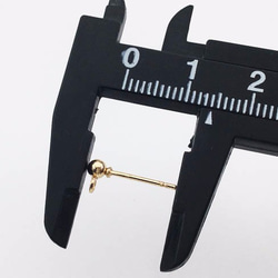 送料無料　ピアス パーツ　ゴールド　KC金　40個　3mm　丸玉　カン 付き　 ポストピアス アクセサリー AP0636 3枚目の画像