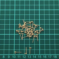 送料無料　ピアス パーツ　ゴールド　KC金　40個　3mm　丸玉　カン 付き　 ポストピアス アクセサリー AP0636 7枚目の画像