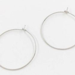 送料無料　フープピアス　パーツ　30mm　50個　シルバー　ピアス アクセサリー パーツ 金具　AP0722 2枚目の画像