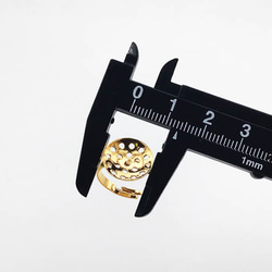 送料無料　指輪　パーツ　シャワー台　台座　シャワー金具　付き　ゴールド　20個　リングパーツ　（AP0792） 4枚目の画像
