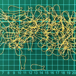 送料無料　フープピアス　パーツ　ゴールド　25mm　100個　金具　ピアスパーツ　ピアスフック　金具　AP0899 4枚目の画像
