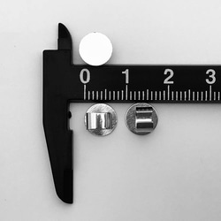 送料無料　セッティング　台座　8mm　シルバー　40個　留め具　留め金具付き　ヘアゴム　金具　AP0906 3枚目の画像