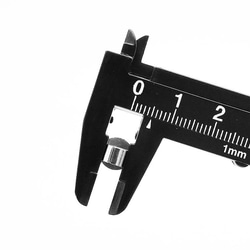 送料無料　セッティング　台座　8mm　シルバー　40個　留め具　留め金具付き　ヘアゴム　金具　AP0906 8枚目の画像