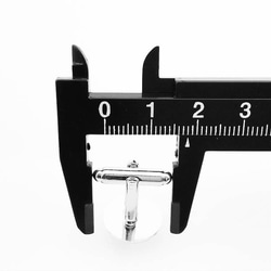 送料無料　カフスボタン　パーツ　10個　平台座　15mm　台座付　カフリンクス　パーツ　セッティング　台座　AP0923 5枚目の画像