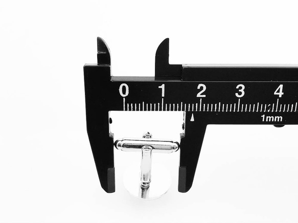 送料無料　カフスボタン　パーツ　10個　平台座　15mm　台座付　カフリンクス　パーツ　セッティング　台座　AP0923 5枚目の画像