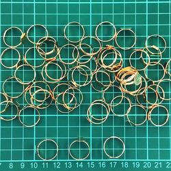 送料無料　リングパーツ 指輪 10mm台座付き 50個 ゴールド KC金 サイズフリー ハンドメイド 等に AP0942 9枚目の画像