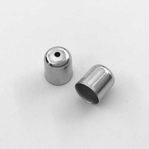 ★留具エンド08★ カレン銀925 エンド　キャップ　パーツ 　6P　無地 送料無料 タッセルキャップ シルバー 50個 8x9 カン無し カツラ エンド