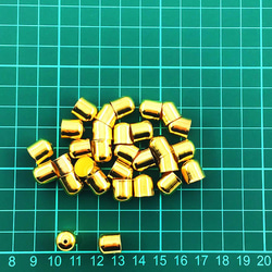 送料無料　カツラ　ゴールド　30個　10x10　カン無し　エンドパーツ　留め具　紐留め　金具　AP0968 6枚目の画像