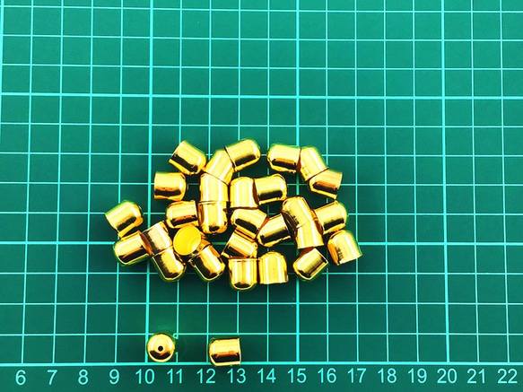 送料無料　カツラ　ゴールド　30個　10x10　カン無し　エンドパーツ　留め具　紐留め　金具　AP0968 6枚目の画像