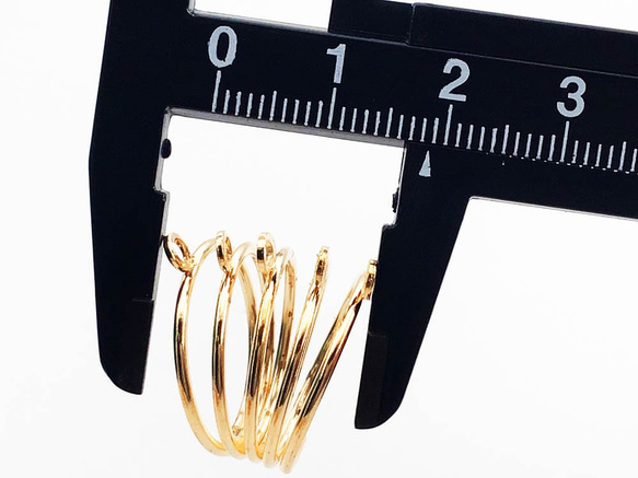 送料無料　リングパーツ 指輪 ゴールド 20個 5連カン付き B品 ハンドメイドパーツ 金具 アクセサリー　AP1021 5枚目の画像