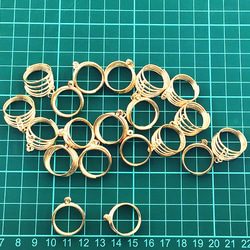 送料無料　リングパーツ 指輪 ゴールド 20個 5連カン付き B品 ハンドメイドパーツ 金具 アクセサリー　AP1021 7枚目の画像