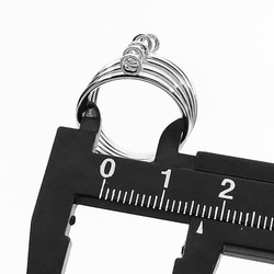 送料無料　リングパーツ　指輪　シルバー　20個　5連カン付き　シルバー　ハンドメイドパーツ　AP1022 4枚目の画像