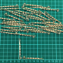 送料無料　ヘアピン　パーツ　40個　カン付き　スパイラル型　56mm　シンプル　ゴールド　KC金　アクセ AP1028 8枚目の画像