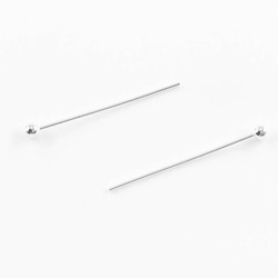 送料無料　丸ピン　シルバー　白銀　20mm 約300本 アクセサリー金具　丸カン　9ピン　Tピン　AP1047 2枚目の画像