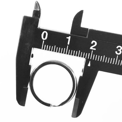 平キーリング　20mm　シルバー　50個　二重リング　キーホルダー　ストラップ　パーツ　金具　AP1054 3枚目の画像