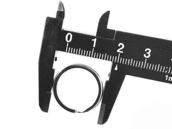 平キーリング　20mm　シルバー　50個　二重リング　キーホルダー　ストラップ　パーツ　金具　AP1054 3枚目の画像