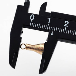送料無料　ビーズキャップ等に　ゴールド　KC金　カン付き　スペーサー　コイル　貫通　キャップ　アクセサリー　AP1181 4枚目の画像