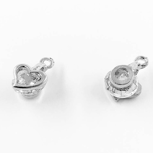 送料無料 チャーム 50個 ハート シルバー アクセサリーパーツ