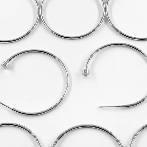 送料無料 フープ ピアス パーツ シルバー 台座付き 20個 アクセサリー