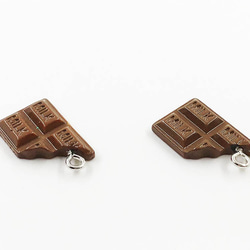 送料無料　チャーム　チョコ　食べかけの板チョコ　10個　22x13　チャームパーツ　チョコレート　AP1427 2枚目の画像
