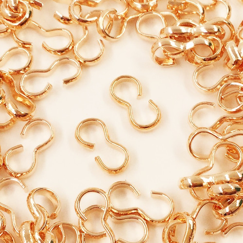 送料無料 アクセサリー 留め具 ゴールド 100個 ネックレス留め金具