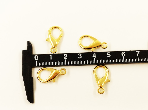 送料無料　カニカン　パーツ　大きめ　全長約21mm　40個　ゴールド　留め金具　留め具　ハンドメイドパーツ　AP1512 3枚目の画像