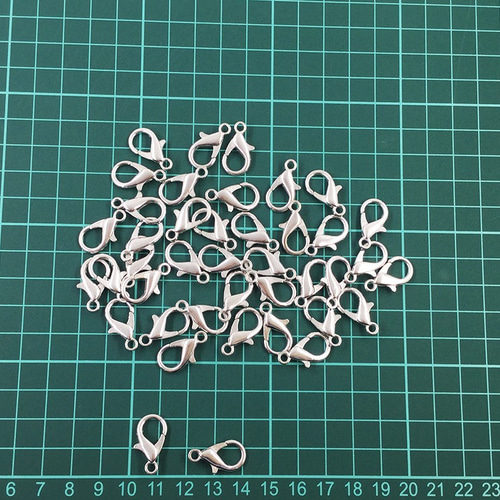 送料無料 カニカン シルバー 全長約21mm 40個 留め金具 留め具