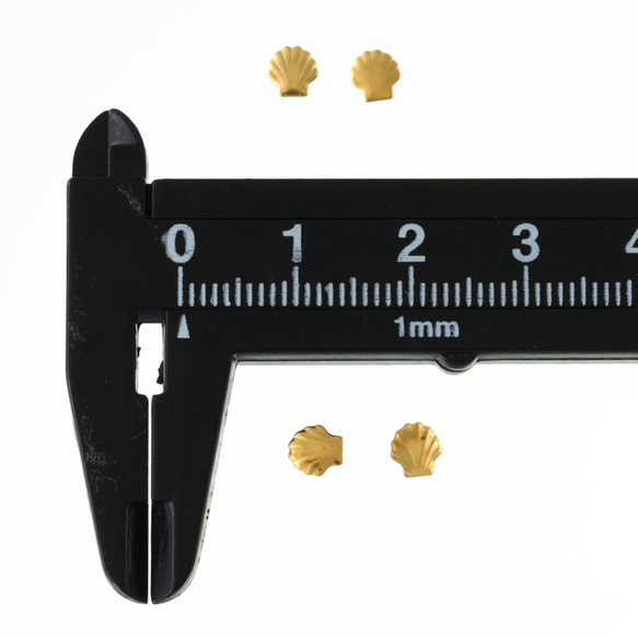 送料無料　メタルプレート　貝　レジンやネイルにも小さめ5mm　200個　ゴールド　メタルパーツ　貝殻　AP1728 4枚目の画像