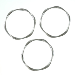 送料無料　ラウンドチャーム　大きめリング　40mm　ねじり　シルバー　10個　チャームパーツ　丸　フープ　AP1743 2枚目の画像