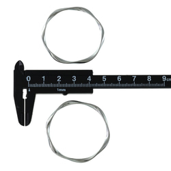 送料無料　ラウンドチャーム　大きめリング　40mm　ねじり　シルバー　10個　チャームパーツ　丸　フープ　AP1743 4枚目の画像