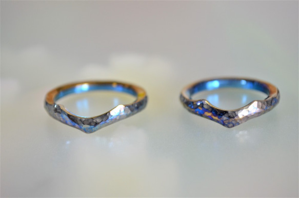 みゆ様追加料金ページ～チタンリング「鎚目できらきら惑わせるpentagon  