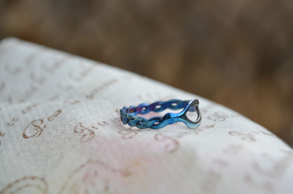 チタンリング「∞青」・受注生産